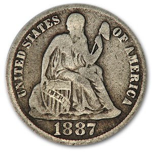 1887 Liberty Seated Dime VG 1887 Liberty Seated Dime VG